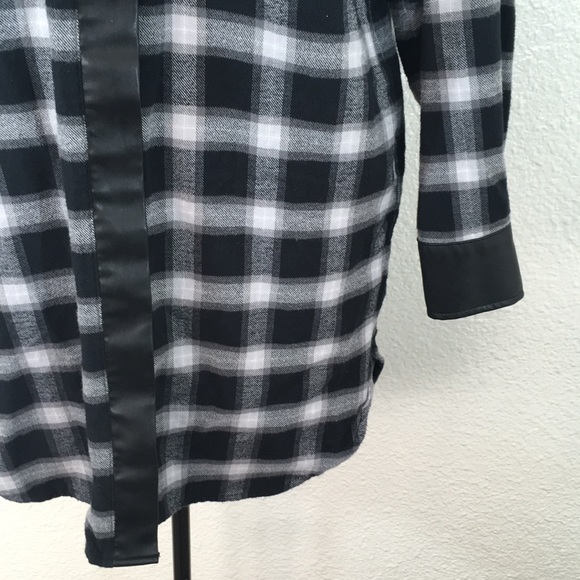 Banana Republic | Vegan Leather Flannel Dress - Picture 3 of 8